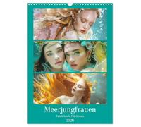 Les sirènes - des créatures fabuleuses et ravissantes, Version française (Calendrier mural 2026 DIN A3 portrait), Calendrier CALVENDO mensuel