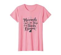 Les sirènes ne Perdent Pas Le Sommeil sur Les Opinions des Requins T-Shirt, Femme, Rose, 3XL