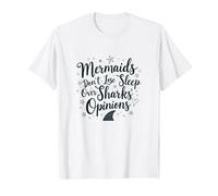 Les sirènes ne Perdent Pas Le Sommeil sur Les Opinions des Requins T-Shirt, Homme, Blanc, 3XL