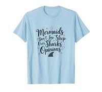 Les sirènes ne Perdent Pas Le Sommeil sur Les Opinions des Requins T-Shirt, Homme, Bleu Céleste, M