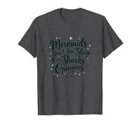 Les sirènes ne Perdent Pas Le Sommeil sur Les Opinions des Requins T-Shirt, Homme, Chiné Foncé, 4XL