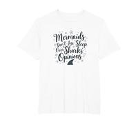 Les sirènes ne Perdent Pas Le Sommeil sur Les Opinions des Requins T-Shirt, Homme Grandes Tailles, Blanc, 4X Tall