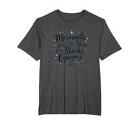 Les sirènes ne Perdent Pas Le Sommeil sur Les Opinions des Requins T-Shirt, Homme Grandes Tailles, Chiné Foncé, 4X Tall