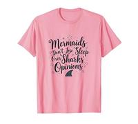 Les sirènes ne Perdent Pas Le Sommeil sur Les Opinions des Requins T-Shirt, Homme, Rose, XL