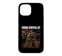 Les Snacks d’Abord Raton Laveur Cinéma Amoureux des Animaux Coque pour iPhone 15