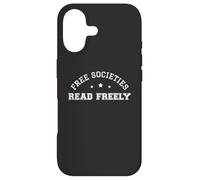 Les sociétés Libres lisent Librement, Bibliophile, Amateur de Livres Kawaii Coque pour iPhone 17