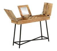 ""Les Soldes""Armoire de chambre - Cabinet maquillage - Coiffeuse 105x35x75 cm - Bois de manguier massif brut et fer 440810