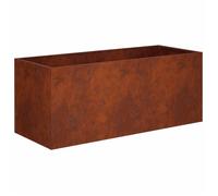 ""Les Soldes""Cache-pot de jardin Jardinière Bac à Fleurs Pot de Plantes 2 pc Rouillé 80x40x40 cm Acier patiné rfb51q