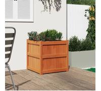 ""Les Soldes""Jardinière(1 pc),Bac de Jardin,Décoration Bac à Fleurs,cire marron 60x60x60 cm bois de pin massif rvu46l