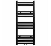 ""Les Soldes""Sèche-serviettes eau chaude à rails droits noir 500 x 1160 mm Construction robuste mtb68c