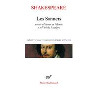 Les sonnets/Vénus et Adonis/Viol de Lucrèce - William Shakespeare - Gallimard - Poche - Poésie