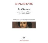 Les sonnets/Vénus et Adonis/Viol de Lucrèce William Shakespeare (Auteur), Yves Bonnefoy (Traduction)