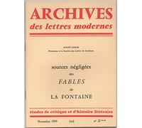 Les sources négligées des fables de La Fontaine
