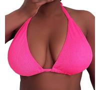 Les sous Vêtements des Femmes Soutien Gorge Vert Bag Grande Taille Bikini Plage Haut Maillot Bain pour Femme Brassière Forte Poitrine Brassière sans Bretelle Hot Pink XXL