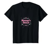 Les Sports féminins ne sont Que des Sports : Message sur l'égalité T-Shirt, Enfant, Noir, 10 Ans