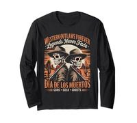 Les squelettes de Cowboy du Jour des Morts - Wild West Manche Longue