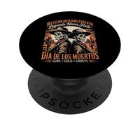 Les squelettes de Cowboy du Jour des Morts - Wild West PopSockets PopGrip Adhésif