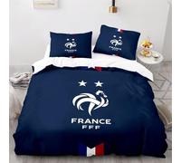 Les Stars du Football Housse de Couette, Parure de lit 3D en Microfibre avec Housse de Couette et taie d'oreiller pour Enfant 65x65cm