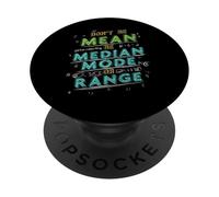 Les statistiques de Blague mathématiques ne sont Pas Une Plage de Mode médian Moyenne PopSockets PopGrip Adhésif