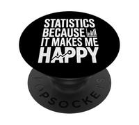 Les statistiques me rendent Heureux Analyste de données drôle PopSockets PopGrip Adhésif