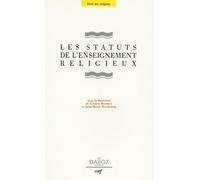 Les statuts de l'enseignement religieux - - Francis Messner - Cerf - Livre