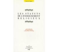 Les statuts de l'enseignement religieux Francis Messner (Editeur général)