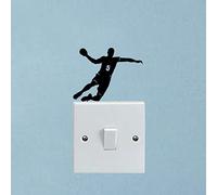 Les stickers muraux de vinyle de décor de mode de joueur de handball commutent des autocollants à la maison 5pcs 10 * 10cm