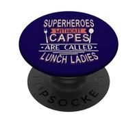 Les Super-héros de Cuisine sans Capes sont appelés Lunch Ladies PopSockets PopGrip Adhésif