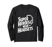 Les Super héros Portent des Casques Funny Gamer pour Les Geeks Manche Longue