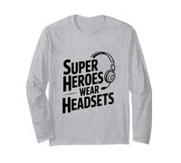 Les Super héros Portent des Casques Funny Gamer pour Les Geeks Manche Longue
