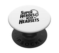 Les Super héros Portent des Casques Funny Gamer pour Les Geeks PopSockets PopGrip Adhésif
