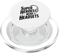 Les Super héros Portent des Casques Funny Gamer pour Les Geeks PopSockets PopGrip pour MagSafe