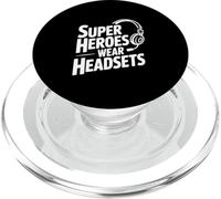 Les Super héros Portent des Casques Funny Gamer pour Les Geeks PopSockets PopGrip pour MagSafe