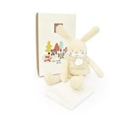 Les Sweety : Doudou Lapin beige avec mouchoir 25 cm - Doudou et Compagnie