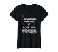 Les syndicats d'enseignants n'obtiennent Pas de résultats Scolaires positifs T-Shirt Graphique avec Valeur, Femme, Noir, S