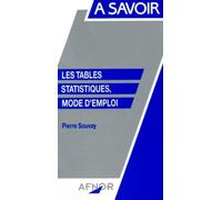 Les tables statistiques, mode d'emploi