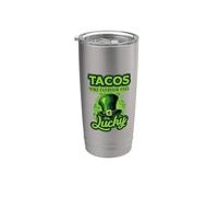 Les tacos font que tous les jours se sentent chanceux pour la Saint-Patrick Gobelet isotherme en acier inoxydable double paroi