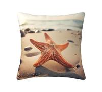 Les taies d'oreiller en peluche imprimées en forme d'étoile de mer de 40,6 x 40,6 cm avec fermetures éclair dissimulées sont un choix idéal pour la décoration de la maison, de la chambre à coucher, du