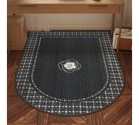Les tapis de chaise de bureau de style rétro conviennent à la protection des tapis et des planchers de bois franc(Black,100x120cm)