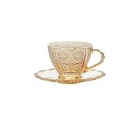 Les tasses à thé en verre rétro de style japonais de 170 ml sont des ustensiles ménagers frais et exquis - ambre.