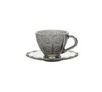 Les tasses à thé en verre rétro de style japonais de 170 ml sont des ustensiles ménagers frais et exquis, gris y