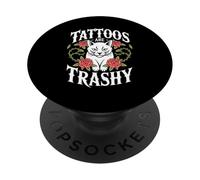 Les tatouages de chat sont trashy PopSockets PopGrip Adhésif
