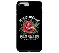 Les Tatouages Parce qu'il est Difficile d'être Adulte méritent d'avoir des Autocollants Coque pour iPhone 7 Plus/8 Plus