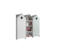 CASAMI Armoire 1 porte Blanc + Armoire ouverte + Armoire 1 porte Menthe