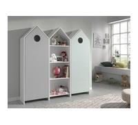 Vipack Casami Armoire 1 Porte Gris + Armoire Ouverte + Armoire 1 Porte Menthe