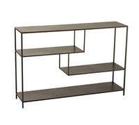 Console niveaux asymétriques en métal noir - Noir - 120 cm X 30 cm X 81.5 cm - CALICOSY
