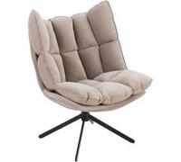 Les Tendances Fauteuil relax coussins sur cadre tissu et métal gris clair Dio Gris G