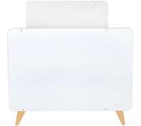 Les Tendances Lit bébé transformable 60x120 cm mélaminé blanc et pieds hêtre Nalice Blanc G