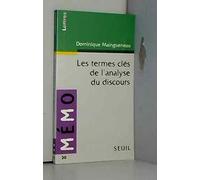 Les termes clés de l'analyse du discours