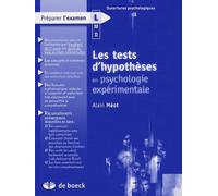 Les tests d'hypothèses en psychologie expérimentale